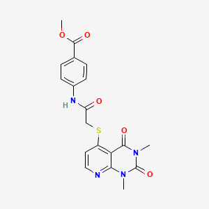 Methyl 4-(2-((1,3-dimethyl-2,4-dioxo-1,2,3,4-tetrahydropyrido[2,3-d]pyrimidin-5-yl)thio)acetamido)benzoate