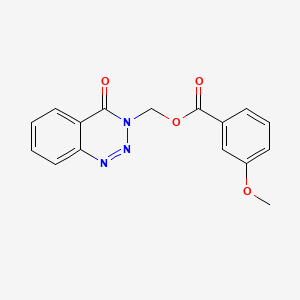 molecular formula C16H13N3O4 B2802387 (4-oxo-3,4-dihydro-1,2,3-benzotriazin-3-yl)methyl 3-methoxybenzoate CAS No. 454202-30-3