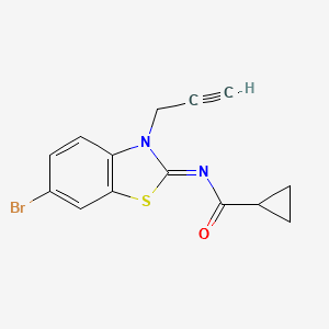 N-(6-bromo-3-prop-2-ynyl-1,3-benzothiazol-2-ylidene)cyclopropanecarboxamide