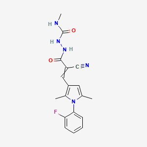 2-cyano-3-[1-(2-fluorophenyl)-2,5-dimethyl-1H-pyrrol-3-yl]-N-[(methylcarbamoyl)amino]prop-2-enamide