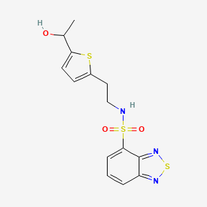 N-(2-(5-(1-hydroxyethyl)thiophen-2-yl)ethyl)benzo[c][1,2,5]thiadiazole-4-sulfonamide