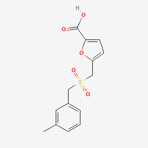 molecular formula C14H14O5S B2802409 5-{[(3-Methylbenzyl)sulfonyl]methyl}-2-furoic acid CAS No. 696648-31-4