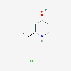 molecular formula C7H16ClNO B2802414 rac-(2R,4R)-2-ethyl-4-piperidinol hydrochloride CAS No. 2209079-65-0