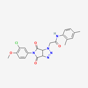 2-[5-(3-chloro-4-methoxyphenyl)-4,6-dioxo-4,5,6,6a-tetrahydropyrrolo[3,4-d][1,2,3]triazol-1(3aH)-yl]-N-(2,4-dimethylphenyl)acetamide