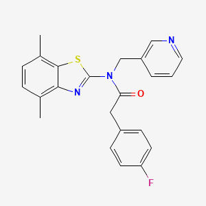 N-(4,7-dimethylbenzo[d]thiazol-2-yl)-2-(4-fluorophenyl)-N-(pyridin-3-ylmethyl)acetamide