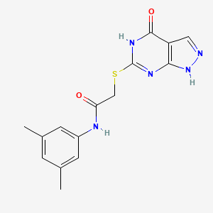 molecular formula C15H15N5O2S B2802422 N-(3,5-dimethylphenyl)-2-((4-oxo-4,5-dihydro-1H-pyrazolo[3,4-d]pyrimidin-6-yl)thio)acetamide CAS No. 878066-61-6