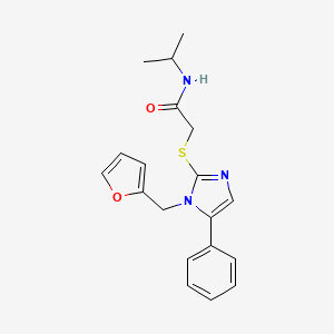 2-({1-[(furan-2-yl)methyl]-5-phenyl-1H-imidazol-2-yl}sulfanyl)-N-(propan-2-yl)acetamide