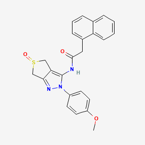 B2802438 N-[2-(4-methoxyphenyl)-5-oxo-4,6-dihydrothieno[3,4-c]pyrazol-3-yl]-2-naphthalen-1-ylacetamide CAS No. 1019103-58-2