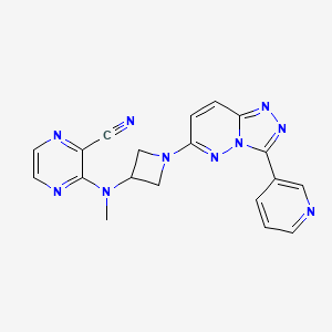 molecular formula C19H16N10 B2802444 3-[Methyl({1-[3-(pyridin-3-yl)-[1,2,4]triazolo[4,3-b]pyridazin-6-yl]azetidin-3-yl})amino]pyrazine-2-carbonitrile CAS No. 2379984-22-0