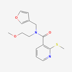 molecular formula C15H18N2O3S B2802447 N-(furan-3-ylmethyl)-N-(2-methoxyethyl)-2-(methylthio)nicotinamide CAS No. 1421457-38-6