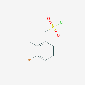 molecular formula C8H8BrClO2S B2802450 (3-Bromo-2-methylphenyl)methanesulfonyl chloride CAS No. 1521597-53-4