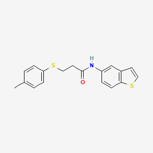 molecular formula C18H17NOS2 B2802459 N-(benzo[b]thiophen-5-yl)-3-(p-tolylthio)propanamide CAS No. 895464-48-9