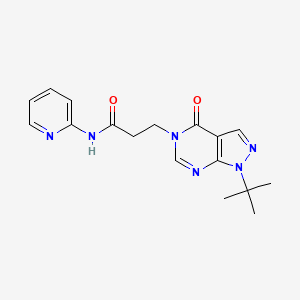 molecular formula C17H20N6O2 B2802464 3-(1-(tert-butyl)-4-oxo-1H-pyrazolo[3,4-d]pyrimidin-5(4H)-yl)-N-(pyridin-2-yl)propanamide CAS No. 953194-12-2
