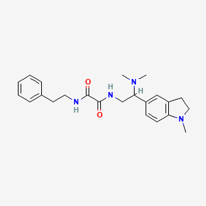 molecular formula C23H30N4O2 B2802468 N1-(2-(dimethylamino)-2-(1-methylindolin-5-yl)ethyl)-N2-phenethyloxalamide CAS No. 922089-98-3