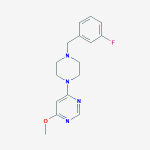 molecular formula C16H19FN4O B2802471 4-{4-[(3-Fluorophenyl)methyl]piperazin-1-yl}-6-methoxypyrimidine CAS No. 2415454-15-6