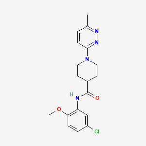 molecular formula C18H21ClN4O2 B2802472 N-(5-chloro-2-methoxyphenyl)-1-(6-methylpyridazin-3-yl)piperidine-4-carboxamide CAS No. 2329316-22-3