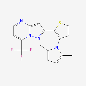 2-[3-(2,5-dimethyl-1H-pyrrol-1-yl)-2-thienyl]-7-(trifluoromethyl)pyrazolo[1,5-a]pyrimidine