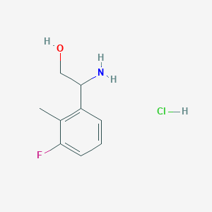 molecular formula C9H13ClFNO B2802474 2-Amino-2-(3-fluoro-2-methylphenyl)ethanol hcl CAS No. 1956327-60-8