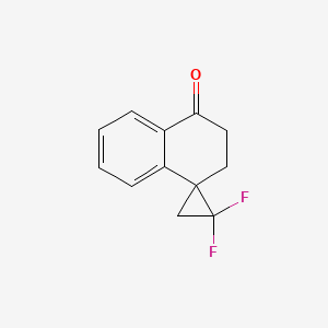 molecular formula C12H10F2O B2802477 1',1'-Difluorospiro[2,3-dihydronaphthalene-4,2'-cyclopropane]-1-one CAS No. 2243514-80-7