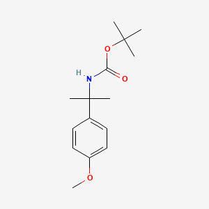 molecular formula C15H23NO3 B2802479 tert-Butyl N-[2-(4-methoxyphenyl)propan-2-yl]carbamate CAS No. 1322200-76-9