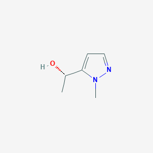 molecular formula C6H10N2O B2802482 (S)-1-(1-Methyl-1H-pyrazol-5-yl)ethan-1-ol CAS No. 1689862-99-4