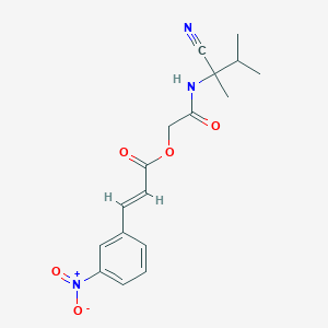 [2-[(2-cyano-3-methylbutan-2-yl)amino]-2-oxoethyl] (E)-3-(3-nitrophenyl)prop-2-enoate