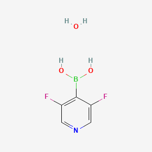 molecular formula C5H6BF2NO3 B2802488 3,5-Difluoropyridine-4-boronic acid hydrate CAS No. 2377606-43-2