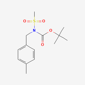 molecular formula C14H21NO4S B2802490 tert-butyl N-(4-methylbenzyl)-N-(methylsulfonyl)carbamate CAS No. 338415-72-8