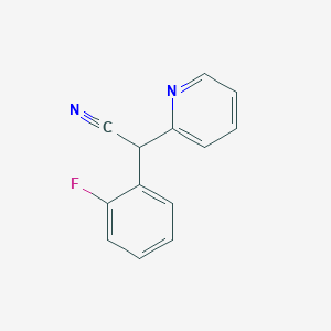molecular formula C13H9FN2 B2802494 2-(2-Fluorophenyl)-2-(pyridin-2-yl)acetonitrile CAS No. 122376-70-9