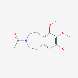 B2802528 1-(6,7,8-Trimethoxy-1,2,4,5-tetrahydro-3-benzazepin-3-yl)prop-2-en-1-one CAS No. 1132079-27-6