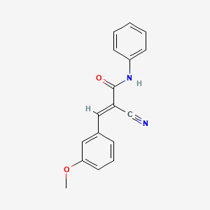 molecular formula C17H14N2O2 B2802534 (2E)-2-氰基-3-(3-甲氧基苯基)-N-苯基丙烯酰胺 CAS No. 15845-68-8
