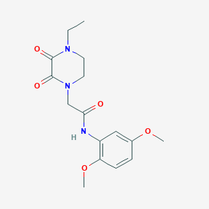 molecular formula C16H21N3O5 B2802536 N-(2,5-dimethoxyphenyl)-2-(4-ethyl-2,3-dioxopiperazin-1-yl)acetamide CAS No. 868680-55-1