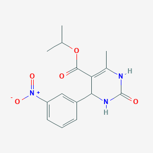 molecular formula C15H17N3O5 B2802539 Propan-2-yl 6-methyl-4-(3-nitrophenyl)-2-oxo-1,2,3,4-tetrahydropyrimidine-5-carboxylate CAS No. 131275-78-0