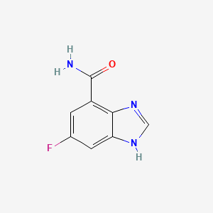 molecular formula C8H6FN3O B2802564 6-fluoro-1H-1,3-benzodiazole-4-carboxamide CAS No. 1804058-82-9