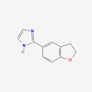 molecular formula C11H10N2O B2802586 2-(2,3-dihydro-1-benzofuran-5-yl)-1H-imidazole CAS No. 1378826-21-1