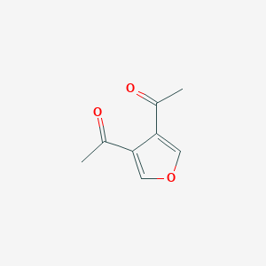 molecular formula C8H8O3 B028026 Ethanone, 1,1-(3,4-furandiyl)bis-(9CI) CAS No. 104919-75-7