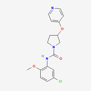 molecular formula C17H18ClN3O3 B2802616 N-(5-chloro-2-methoxyphenyl)-3-(pyridin-4-yloxy)pyrrolidine-1-carboxamide CAS No. 2034446-79-0