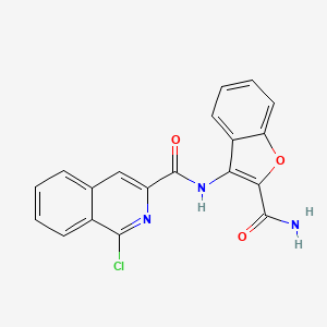 molecular formula C19H12ClN3O3 B2802648 N-(2-carbamoyl-1-benzofuran-3-yl)-1-chloroisoquinoline-3-carboxamide CAS No. 1333932-23-2