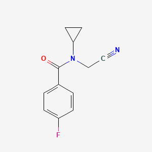 molecular formula C12H11FN2O B2802659 N-(cyanomethyl)-N-cyclopropyl-4-fluorobenzamide CAS No. 1252267-76-7