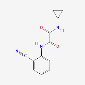 molecular formula C12H11N3O2 B2802664 N1-(2-cyanophenyl)-N2-cyclopropyloxalamide CAS No. 898356-04-2