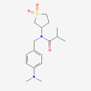 molecular formula C17H26N2O3S B2802680 N-[4-(dimethylamino)benzyl]-N-(1,1-dioxidotetrahydrothiophen-3-yl)-2-methylpropanamide CAS No. 575466-28-3