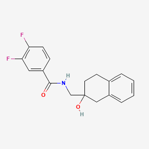 molecular formula C18H17F2NO2 B2802689 3,4-difluoro-N-((2-hydroxy-1,2,3,4-tetrahydronaphthalen-2-yl)methyl)benzamide CAS No. 1421477-87-3