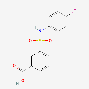 molecular formula C13H10FNO4S B2802698 3-[(4-fluorophenyl)sulfamoyl]benzoic Acid CAS No. 300667-27-0