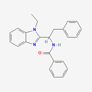 molecular formula C24H23N3O B2802699 N-[1-(1-ethyl-1H-1,3-benzodiazol-2-yl)-2-phenylethyl]benzamide CAS No. 686736-50-5