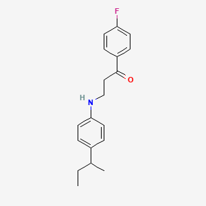 molecular formula C19H22FNO B2802721 3-[4-(Sec-butyl)anilino]-1-(4-fluorophenyl)-1-propanone CAS No. 882748-27-8