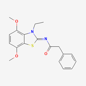 molecular formula C19H20N2O3S B2802747 (Z)-N-(3-ethyl-4,7-dimethoxybenzo[d]thiazol-2(3H)-ylidene)-2-phenylacetamide CAS No. 868370-89-2