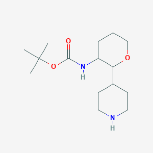 molecular formula C15H28N2O3 B2802749 tert-butyl N-[2-(piperidin-4-yl)oxan-3-yl]carbamate CAS No. 1909347-61-0