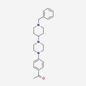 molecular formula C24H31N3O B2802756 Piperazine, 1-(4-acetylphenyl)-4-(1-benzyl-4-piperidyl)- CAS No. 331978-89-3