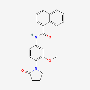 molecular formula C22H20N2O3 B2802772 N-[3-methoxy-4-(2-oxopyrrolidin-1-yl)phenyl]naphthalene-1-carboxamide CAS No. 941956-99-6