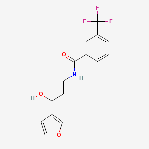 molecular formula C15H14F3NO3 B2802781 N-[3-(Furan-3-YL)-3-hydroxypropyl]-3-(trifluoromethyl)benzamide CAS No. 1428371-76-9
